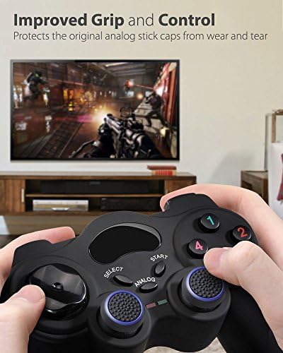 Фосмон [Сет на 8] Аналогни Стап Џојстик Контролер Перформанси Палецот Костец ЗА PS4 | PS3 | Xbox ЕДЕН/ЕДЕН S | Xbox 360 | Wii U-Црна