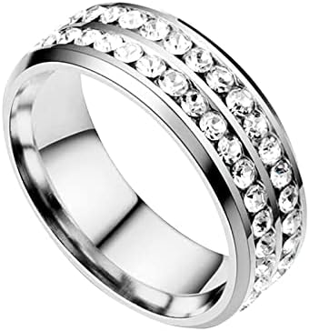 Angените црни титаниум ангажман венчален прстен Црн Павеј постави кубни цирконија прстен машка ангажман на не'рѓосувачки челик