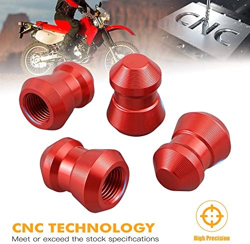 NICECNC црвени гуми матични капачиња válvula + предни вилушки капачиња válvula компатибилен со Honda XR650L 1993-2022