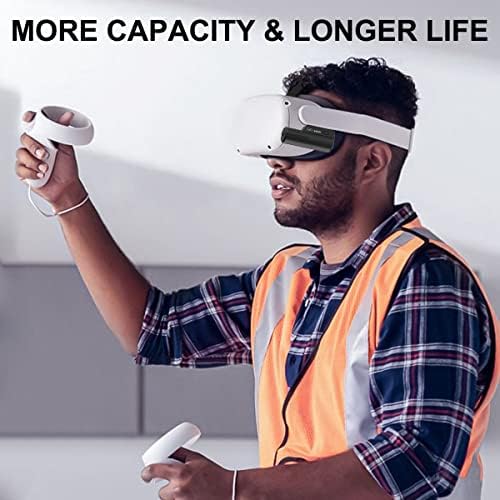 Пакет со батерии на мудроста за потрага 2, 5000mAh Елита лента со батерија Oculus, лесна и преносна VR продолжена батерија компатибилна со окулус/мета уред, за дополнителни