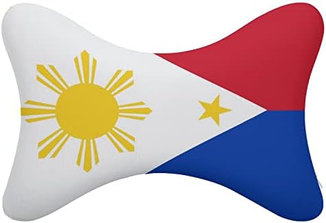 Знаме На филипините 2 парчиња Перници за Вратот На Автомобилот Што Дишат Автоматско Перниче За Одмор На Главата Удобна Перница За Седиште