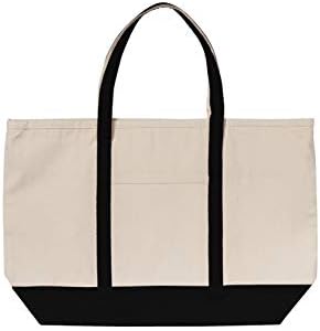 Bumble Crafts Canvas Tote Tote Tag за жени - Торба за торбичка за шопинг со џебови, рачки, патент - прилагодлива обична торба за тота