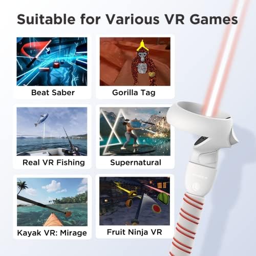 Јоги ракуваат со додатоци компатибилни со Oculus Quest 2 додатоци за контролори, VR Gorilla Tag Long Arms победи сабја со двојно