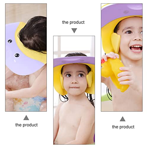 Детмомија Детска шампон 3PCS додатоци Виолетова заштитник безбеден дете капа за туширање за новороденчиња шампон за капење