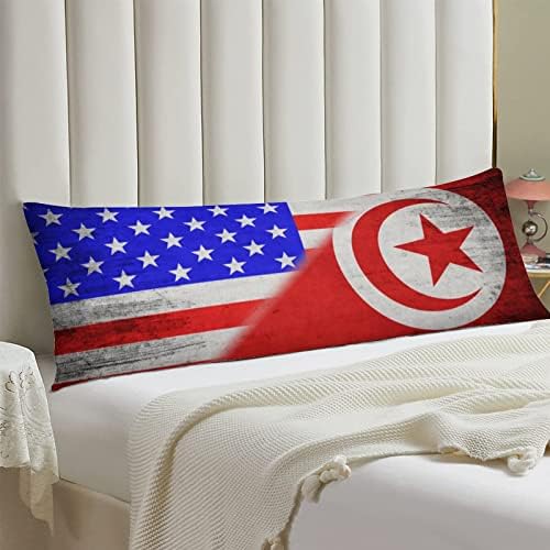 Знамиња НА Сад И Тунис Навлака За Перница За Тело Полиестерски Кутии За Перници Навлаки За Перници Со Скриено Затворање Со Патент