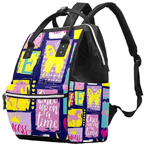 Графити Еднорог Фламинго Пеперутка Торба Торби Мумија Ранец Голем Капацитет Пелена Торба Нега Патна Торба За Нега На Бебиња