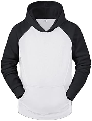 Xxbr Траги за мажи, странични шарени во боја блок крпеница со качулки за џемпери, спортови за спортски костуми