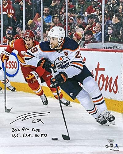 Леон Драисаитл го потпиша Едмонтон Оилдерс ограничено издание 16x20 Фото фанатици - Автограмирани фотографии од НХЛ