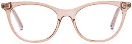 Различни читатели на очила Дарси Дизајнер Мачка Око сино светло блокирање на очила за читање за жени, гроздобер кристал