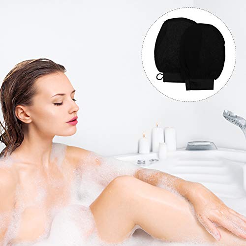 Cabilock Grooming Glove 1 PAR Exfoliating Bath Groves за туш бањата масажа на телото, мртво отстранување на клетките на кожата,
