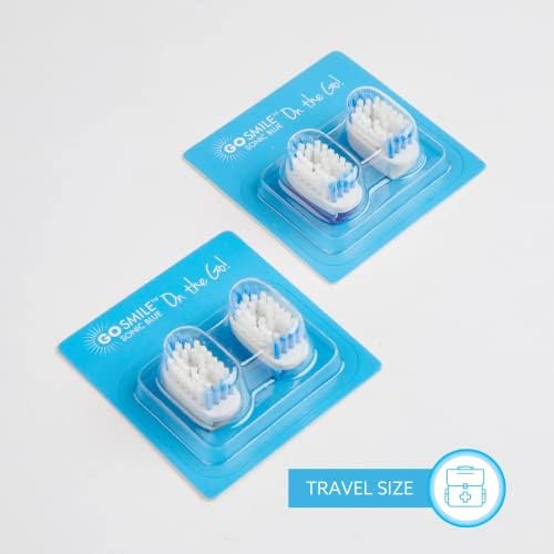 Go Smile Замена на четки за глави во движење Sonic сина електрична четка за заби, 4 пакувања