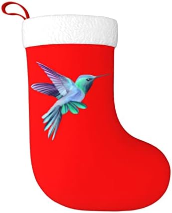 Cutedwarf Hummingbird Cristma Codrings Божиќни украси на дрво Божиќни чорапи за Божиќни празнични забави подароци 18-инчи