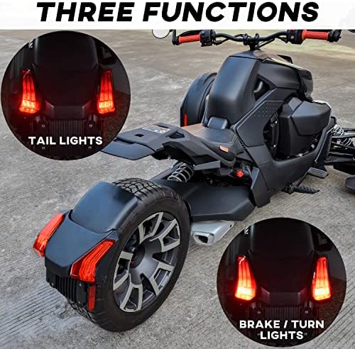 Katimoto LED опашки светла за Ryker 2019-2021, стоп светло сопирачка светло за опашката за сопирачката за Can-Am Ryker Rally / STD 600