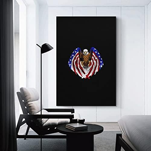 Американско знаме и орел печатено сликарство wallидни уметности модерни уметнички дела вертикална висина слика за декорација на домови во спална