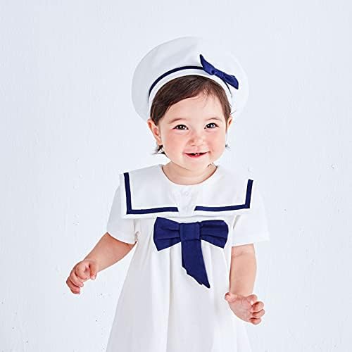 Девојки за деца со чистородно бебе облекуваат морнарички наутички фустани за играње 0-4 години