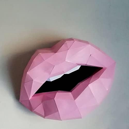 WLL-DP креативен облик на усна 3D трофеј за хартија DIY модел на хартија Оригами загатка Геометриска хартија скулптура Персонализирана декорација