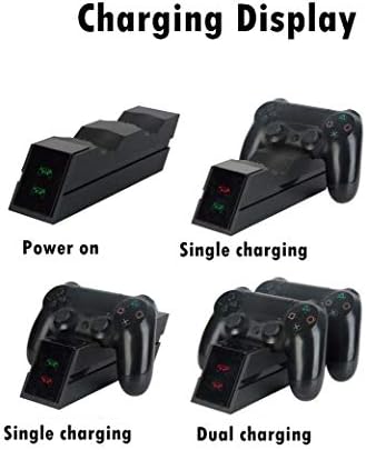 PS4 Контролер Полнач Двоен USB LED Индикатор Станица За Брзо Полнење За Playstation 4/PS4/ Pro/Тенок Контролер DualShock 4