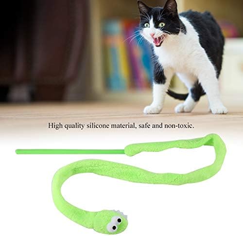 PSSOPP CAT TESER TOY, 3 цртани цртани филмови змија форма на мачка за мачка за мачка за играчка интерактивна плишана мачка мачка играчки смешно