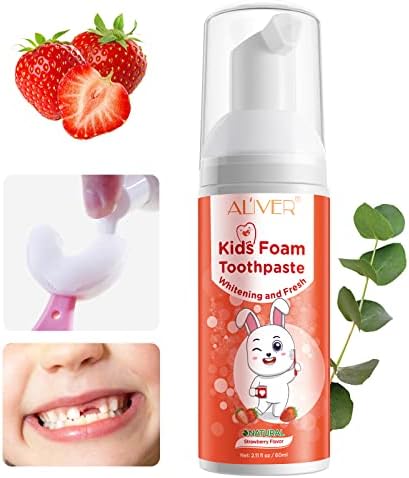 Детска меур паста за заби, паста за заби за дете со низок флуорид, печка за заби и миење на устата за стоматолошка нега 60 ml