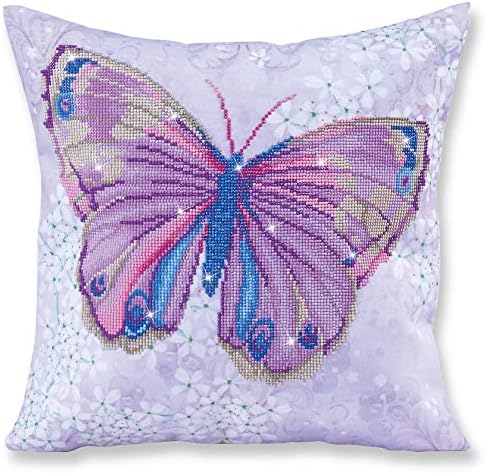 Дијамант Дотц виолетова перница од пеперутка 5Д дијамантска сликарска аспект на уметнички комплет