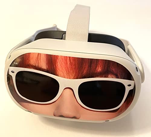 Црвенокоса со бели очила за очила за сонце за слушалки за потрага од 2 VR - Мета / Окулус - Сјајна налепница за винил