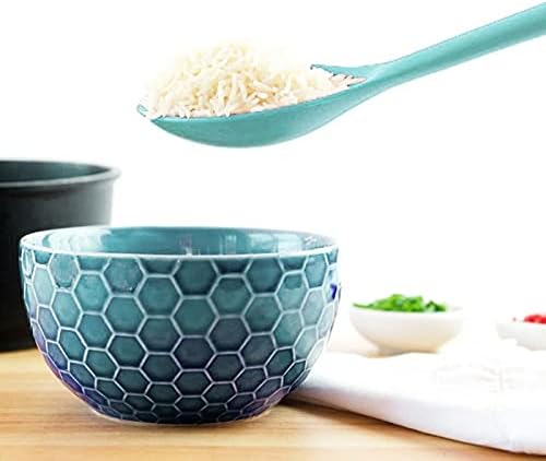 Лажици GAGC, 6 бои силиконска супа лажица нераскинлива флексибилна лажичка со долга рачка за готвење домашна кујна за кујнски