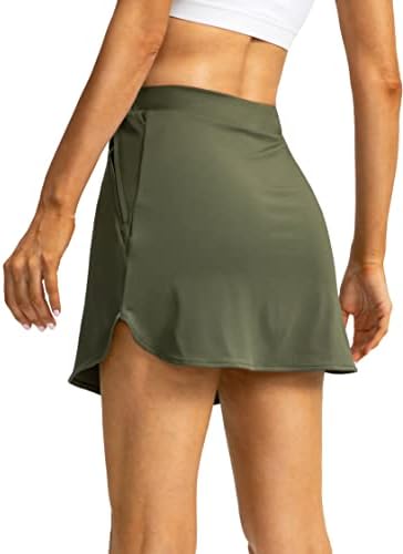 Тениско здолниште за жени со џебови со патенти женски атлетски голф -здолништа за трчање