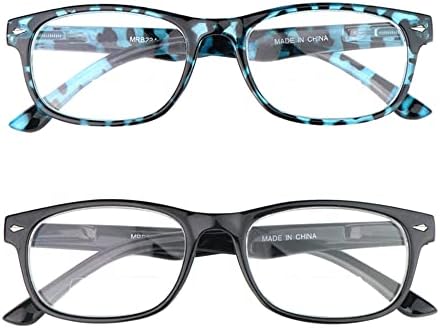 Ysorrisox 2 пакуваат очила за бифокално читање за жени и мажи, пролетни шарки чисти леќи читатели очила со боја на дизајнер