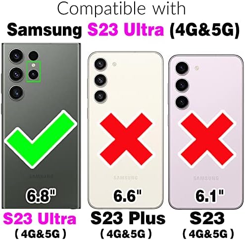 Компатибилен Со Samsung Galaxy S23 Ultra 5G Случај 360 Deree Ротирачки Прстен Магнетски Прстен Прстен Хибриден Двослоен Стојат Мобилни Додатоци