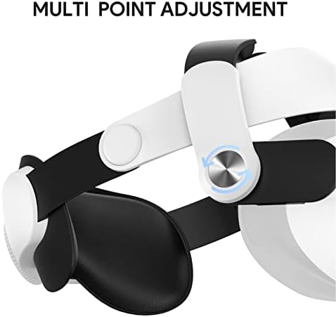 Лента за глава за Oculus Quest 2, M2 VR Elite Headbard Pressue Намалување на лентата за глава Прилагодлива замена за подобрена поддршка и
