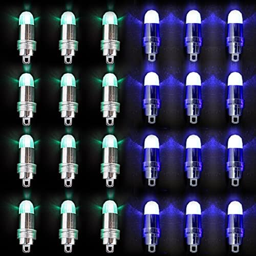 Acmee - 12 парчиња сини LED балонски светла + 12 парчиња зелени LED балони светла