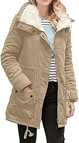 Аспиратор палто за палто, жени едноставни целосни ракави на градите на градите, мека цврста густа удобна пуфер