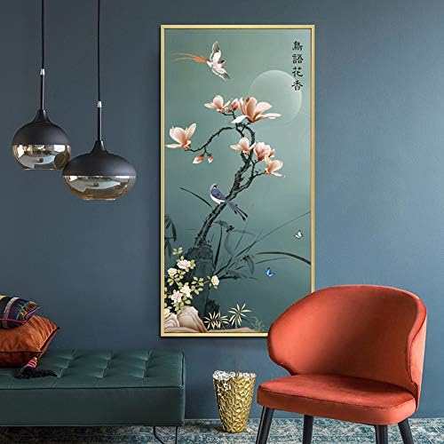 Вкрстен бод, кинески стил, пејзаж, цвеќиња, птици, C0277