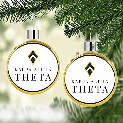 Kappa Alpha Theta Round Flat Flat Ernign украс за украси за украси за домашни забави