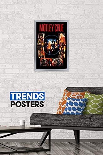 Trends International Motley Crue - Извикајте на постер на ѓаволот, 22.375 x 34, верзија на бронзена врамена