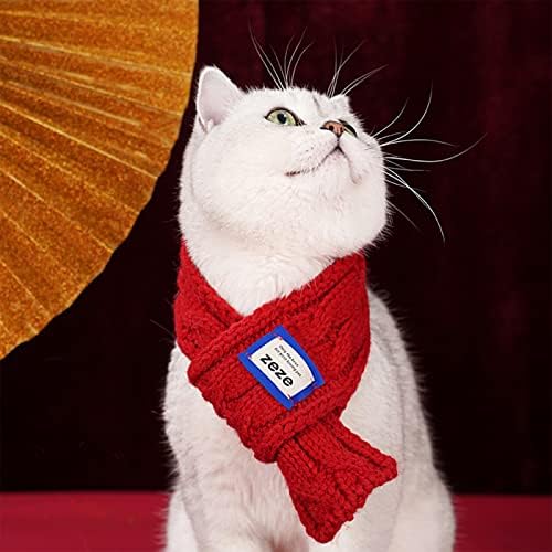 Catоиена мачка куче Божиќна костумска облека за миленичиња, облека за мачки облека, јака за облека за мачки, шамија на ѓердан, мека и