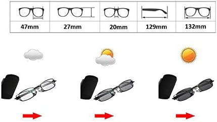 Транзициски фотохроматски очила за читање, преклопени очила за очила за промена на леќи за сонце +2,0 јачина