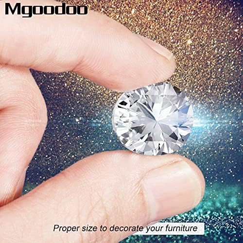 Mgoodoo 100pcs Кристал тапацир тапаци, 16мм дијамантски иглички за нокти за нокти за затегнати кревети за кревети софа софа за мебел