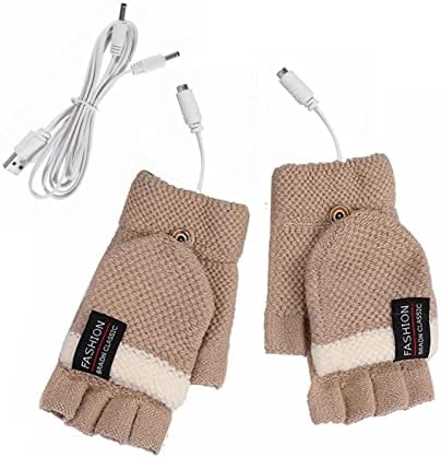 USB загреани нараквици за мажи и жени, зимска потопла рака за плетење волна, за пишување зимски топло лаптоп нараквици
