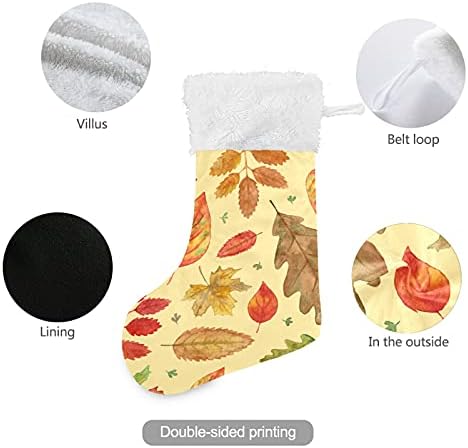 Алаза Божиќни чорапи Есенски остава есенски класични персонализирани големи декорации за порибување за семејни сезонски празници Декор 1 пакет,