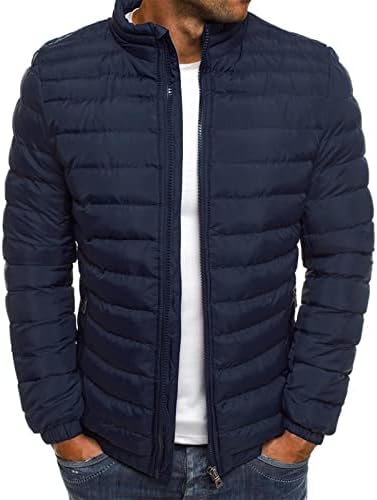 ADSSDQ Зимски јакни за мажи, одмор за надворешни работи за одмор, плус големина зимска мода со долга ракав јакна од средна тежина на ветерноф55
