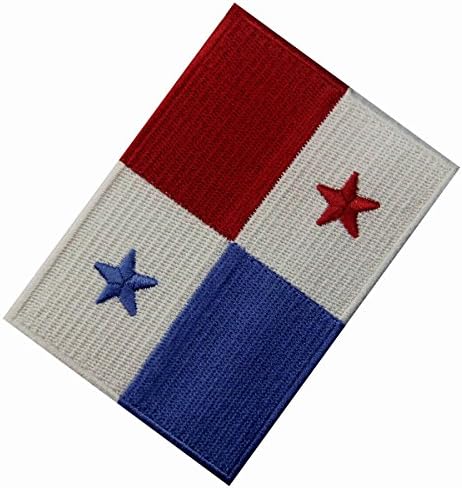 Знамето на Панама, извезено амблем, панамански железо на шиење на национална лепенка