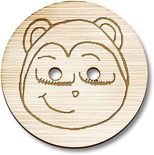 Азиеда 8 x 23мм „Мајмун лице“ околу дрвени копчиња