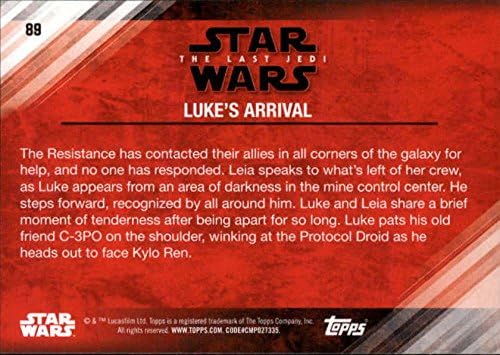 2018 Топс Војна на Starвездите Последната серија edеди серија 289 филм за колекционерско тргување со филмот за пристигнување на Лука
