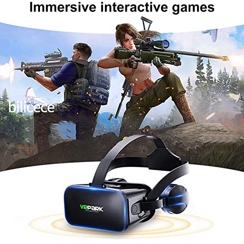 Слушалките за yitopus VR компатибилни со телефоните на iPhone и Android | Игри со црна глава VR очила игри | Телефонска функција Адаптација