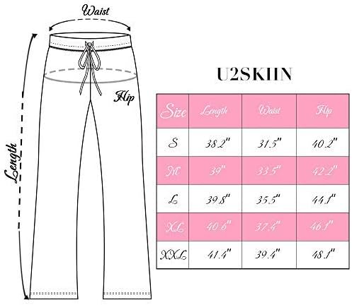 U2SKIIN 2 Пакет Пижами Панталони За Жени Меки, Удобни Жени Дневна Пижами Панталони Лесен Спиење Pj Дното За Жени