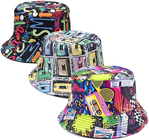 Арогеиз 3 пакет печати корпа капа симпатична рибари капа лето пакувано сонце капа за жени мажи
