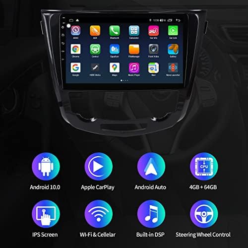 10-инчен Еден Дин Андроид 10.0 Автомобил Стерео За Нисан Непријателските 2014 2015 2017 2018, Автомобил Радио ГПС Навигација 4G