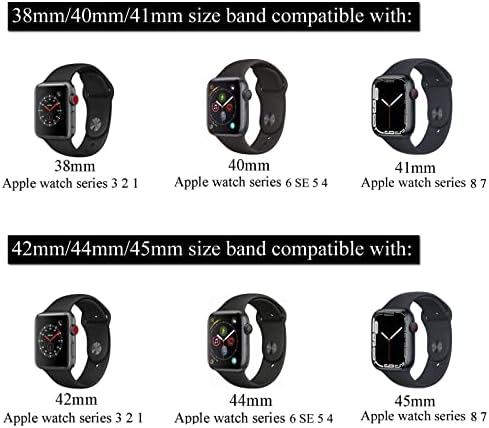 B-Great Dishable Hook and Loop Ankle Band за компатибилен со 38mm/42mm Apple Watch Series 3 2 1, 40mm/44mm Apple Watch Series
