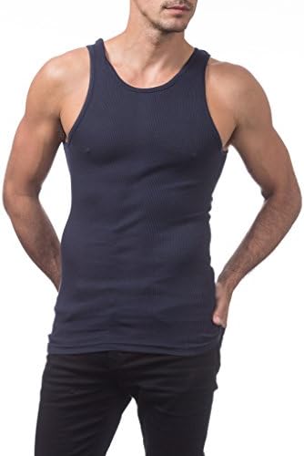 Pro Club Men's Premium Ringspun памук со ребрести а-кошула